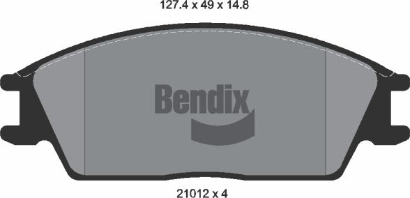 BENDIX Braking BPD1539 - Гальмівні колодки, дискові гальма autocars.com.ua