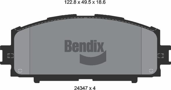 BENDIX Braking BPD1546 - Гальмівні колодки, дискові гальма autocars.com.ua