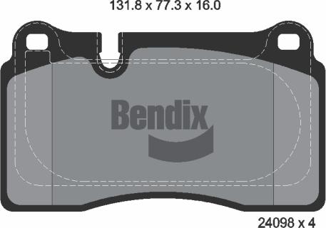 BENDIX Braking BPD1589 - Гальмівні колодки, дискові гальма autocars.com.ua