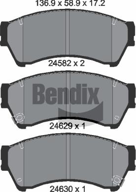 BENDIX Braking BPD1611 - Гальмівні колодки, дискові гальма autocars.com.ua