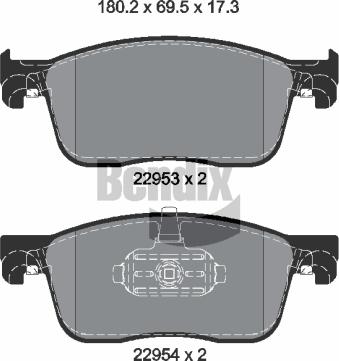 BENDIX Braking BPD1624 - Гальмівні колодки, дискові гальма autocars.com.ua