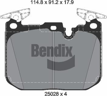 BENDIX Braking BPD1643 - Гальмівні колодки, дискові гальма autocars.com.ua