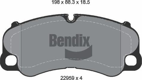 BENDIX Braking BPD1649 - Гальмівні колодки, дискові гальма autocars.com.ua