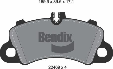 BENDIX Braking BPD1665 - Гальмівні колодки, дискові гальма autocars.com.ua