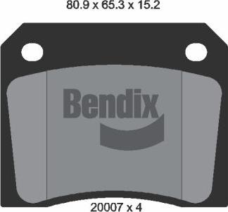 BENDIX Braking BPD1673 - Гальмівні колодки, дискові гальма autocars.com.ua