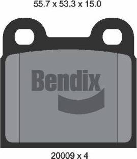 BENDIX Braking BPD1674 - Гальмівні колодки, дискові гальма autocars.com.ua