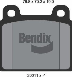 BENDIX Braking BPD1676 - Гальмівні колодки, дискові гальма autocars.com.ua