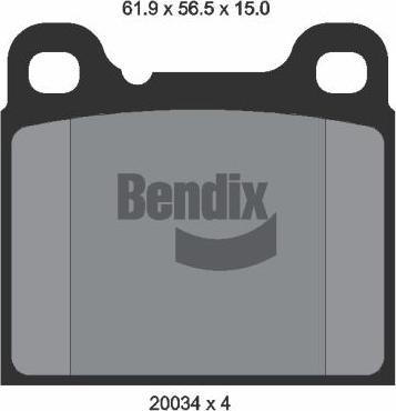 BENDIX Braking BPD1678 - Гальмівні колодки, дискові гальма autocars.com.ua