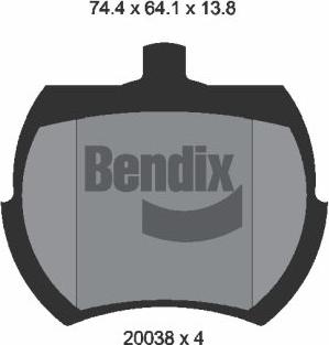 BENDIX Braking BPD1679 - Гальмівні колодки, дискові гальма autocars.com.ua