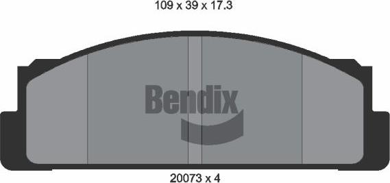 BENDIX Braking BPD1680 - Гальмівні колодки, дискові гальма autocars.com.ua