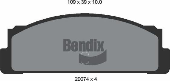 BENDIX Braking BPD1681 - Гальмівні колодки, дискові гальма autocars.com.ua