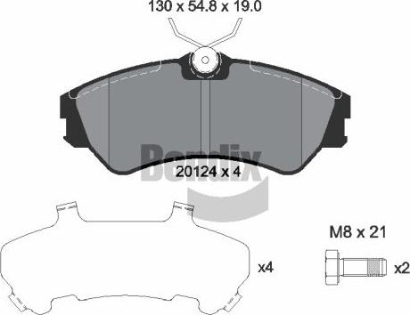 BENDIX Braking BPD1684 - Гальмівні колодки, дискові гальма autocars.com.ua
