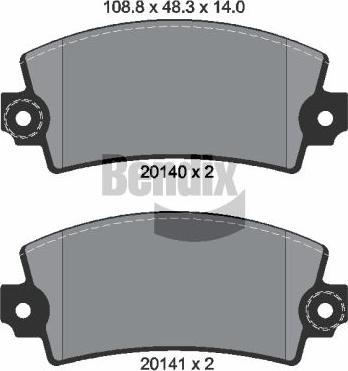 BENDIX Braking BPD1685 - Гальмівні колодки, дискові гальма autocars.com.ua