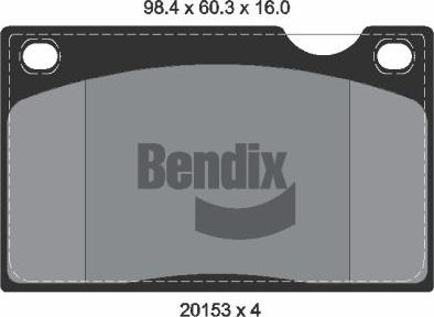 BENDIX Braking BPD1686 - Гальмівні колодки, дискові гальма autocars.com.ua