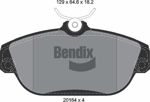 BENDIX Braking BPD1688 - Гальмівні колодки, дискові гальма autocars.com.ua