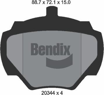 BENDIX Braking BPD1697 - Гальмівні колодки, дискові гальма autocars.com.ua