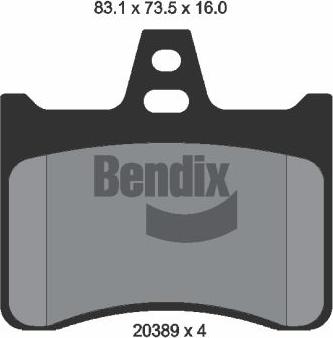 BENDIX Braking BPD1702 - Гальмівні колодки, дискові гальма autocars.com.ua