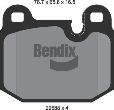 BENDIX Braking BPD1712 - Гальмівні колодки, дискові гальма autocars.com.ua