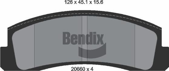 BENDIX Braking BPD1717 - Гальмівні колодки, дискові гальма autocars.com.ua