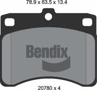 BENDIX Braking BPD1724 - Гальмівні колодки, дискові гальма autocars.com.ua