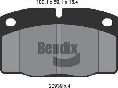BENDIX Braking BPD1735 - Гальмівні колодки, дискові гальма autocars.com.ua