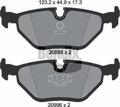 BENDIX Braking BPD1740 - Гальмівні колодки, дискові гальма autocars.com.ua