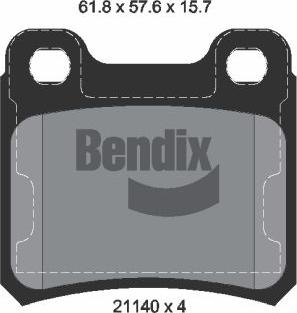 BENDIX Braking BPD1751 - Гальмівні колодки, дискові гальма autocars.com.ua