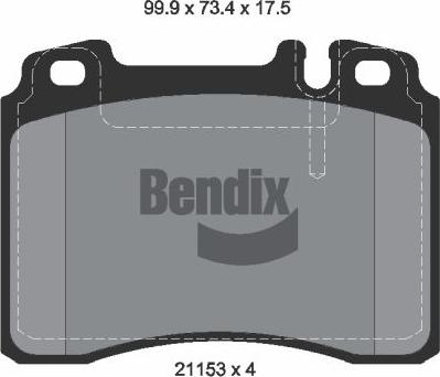BENDIX Braking BPD1755 - Гальмівні колодки, дискові гальма autocars.com.ua