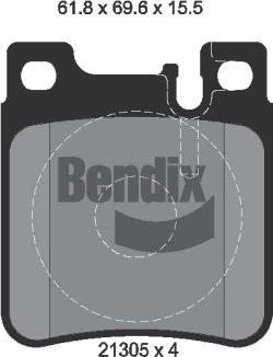 BENDIX Braking BPD1778 - Гальмівні колодки, дискові гальма autocars.com.ua