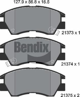 BENDIX Braking BPD1786 - Гальмівні колодки, дискові гальма autocars.com.ua