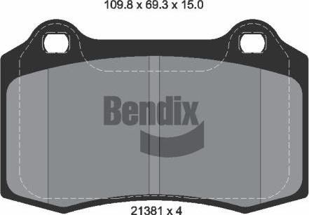 BENDIX Braking BPD1787 - Гальмівні колодки, дискові гальма autocars.com.ua