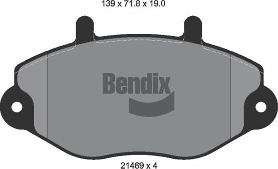 BENDIX Braking BPD1793 - Гальмівні колодки, дискові гальма autocars.com.ua