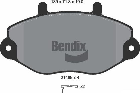 BENDIX Braking BPD1794 - Гальмівні колодки, дискові гальма autocars.com.ua