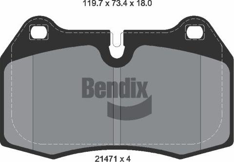 BENDIX Braking BPD1797 - Гальмівні колодки, дискові гальма autocars.com.ua