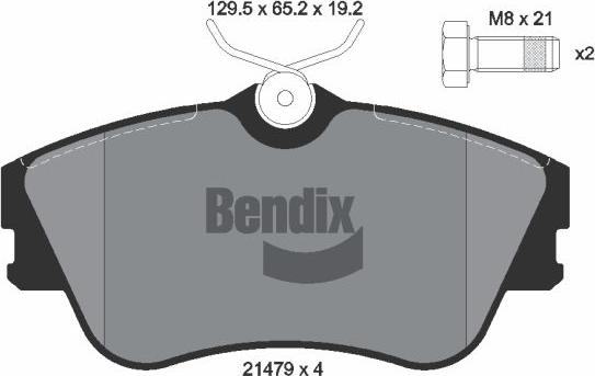 BENDIX Braking BPD1798 - Гальмівні колодки, дискові гальма autocars.com.ua
