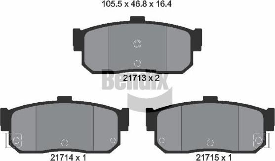 BENDIX Braking BPD1837 - Гальмівні колодки, дискові гальма autocars.com.ua