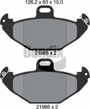 BENDIX Braking BPD1868 - Гальмівні колодки, дискові гальма autocars.com.ua