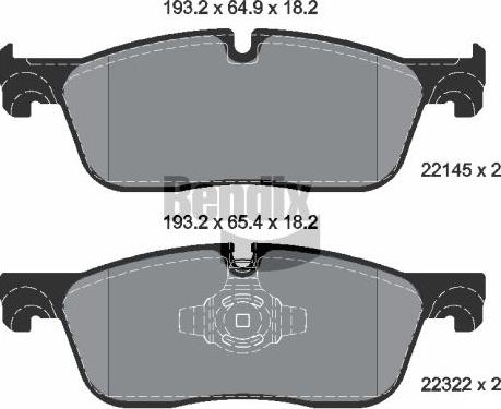 BENDIX Braking BPD1874 - Гальмівні колодки, дискові гальма autocars.com.ua