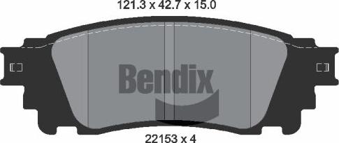 BENDIX Braking BPD1875 - Гальмівні колодки, дискові гальма autocars.com.ua