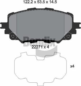 BENDIX Braking BPD1880 - Гальмівні колодки, дискові гальма autocars.com.ua
