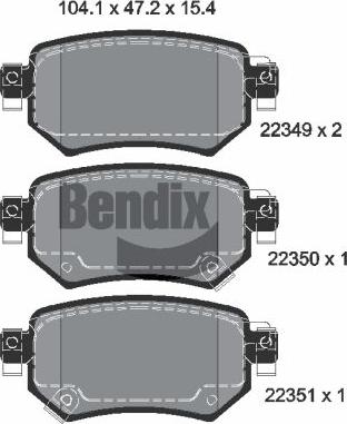 BENDIX Braking BPD1884 - Гальмівні колодки, дискові гальма autocars.com.ua