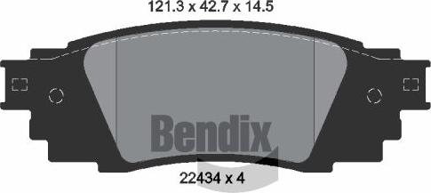 BENDIX Braking BPD1892 - Гальмівні колодки, дискові гальма autocars.com.ua