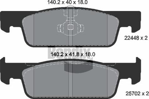 BENDIX Braking BPD1894 - Гальмівні колодки, дискові гальма autocars.com.ua