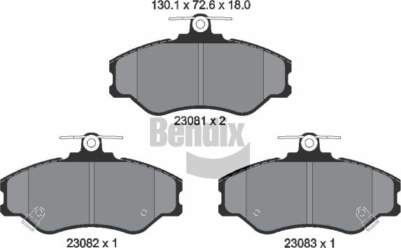 BENDIX Braking BPD1913 - Гальмівні колодки, дискові гальма autocars.com.ua