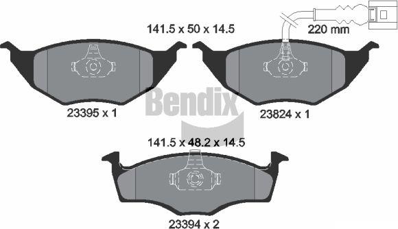 BENDIX Braking BPD1967 - Гальмівні колодки, дискові гальма autocars.com.ua