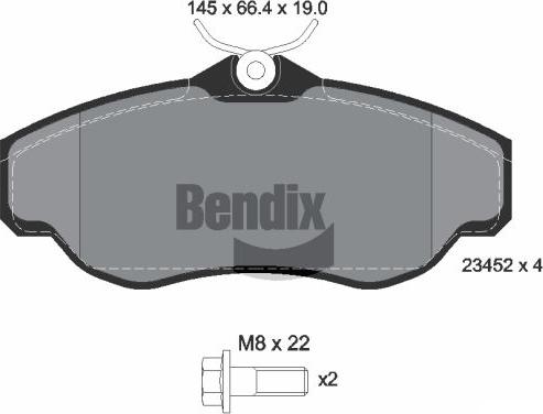 BENDIX Braking BPD1982 - Гальмівні колодки, дискові гальма autocars.com.ua