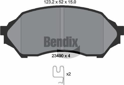 BENDIX Braking BPD1993 - Гальмівні колодки, дискові гальма autocars.com.ua
