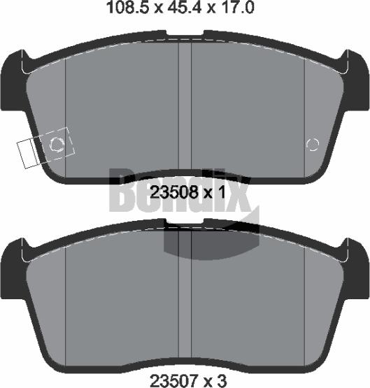 BENDIX Braking BPD1997 - Гальмівні колодки, дискові гальма autocars.com.ua