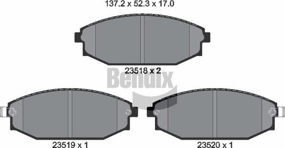 BENDIX Braking BPD2000 - Гальмівні колодки, дискові гальма autocars.com.ua