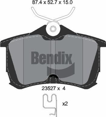BENDIX Braking BPD2003 - Гальмівні колодки, дискові гальма autocars.com.ua